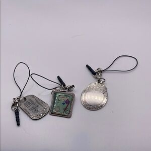 Silver‎ and Black Phone Charms Loot Anime loot crate